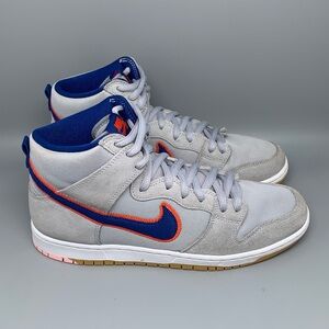 Nike SB Dunk High “Mets” Cloud Grey Rush Blue Shoes DH7155-001 Men’s Sz 11